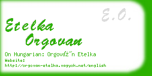 etelka orgovan business card